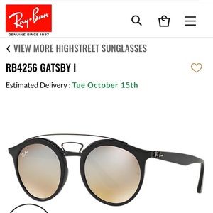 Barely worn Authentic Gatsby Ray-Bans!